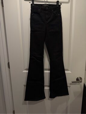 Topshop Black Flare Wide Leg Jeans
